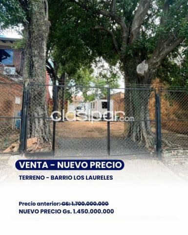 Los laureles, oportunidad! 400m2 p/ uso residencial, elegante zona, 1.450.000.000 gs