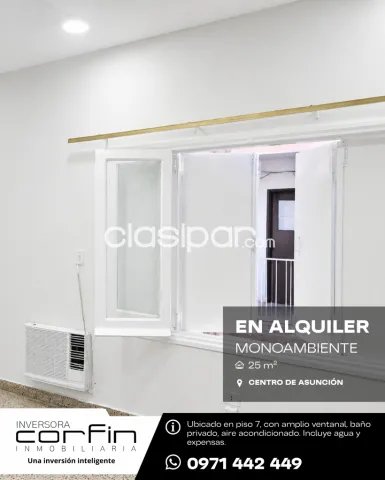 Monoambiente de 25 m² ideal para vivienda u oficina – centro de Asunción, foto 2