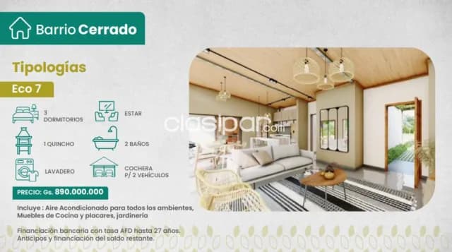 Dúplex 117m² 3 Dorm en Barrio Cerrado Terra Viva - Luque, foto 5