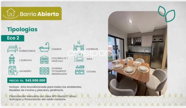 Dúplex 76m² 3 Dorm en Luque - Terra Viva Equipado, foto 4