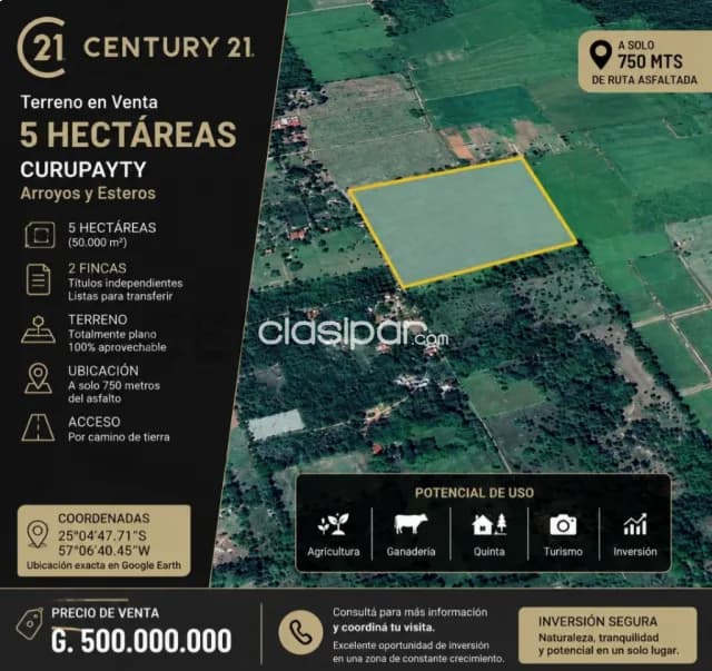 5 hectáreas en Curupayty, Arroyos y Esteros , a 750 metros de la ruta, foto 5