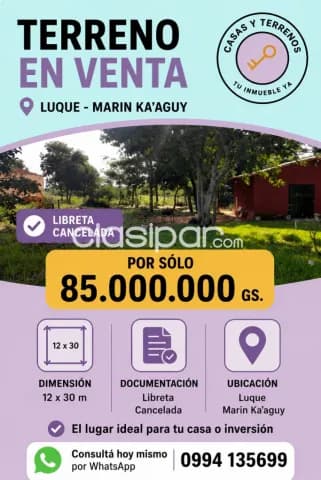 🏡✨ ¡terreno en venta en Luque – marin ka’aguy! ✨🏡, foto 2