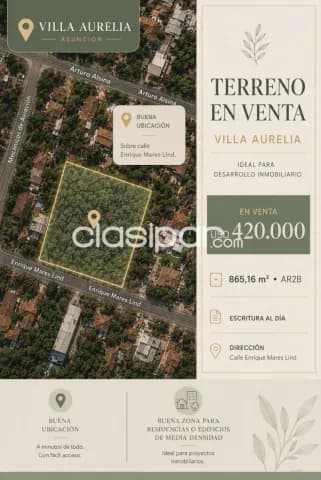 En venta terreno en el Barrio Villa Aurelia de Asunción, foto 2