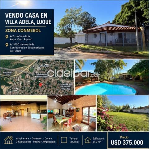 Casa en villa adela, Luque - zona conmebol