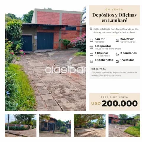 Depositos y oficinas en zona estrategica de Lambaré, foto 2
