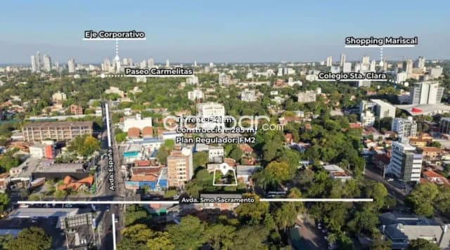 Terreno 541m2 FM2 sobre Av Sacramento casi España Villa Morra Asuncion, foto 5