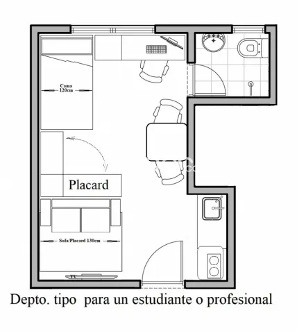 Monoambiente zona UNA San Lorenzo, amobl y Equip, foto 4