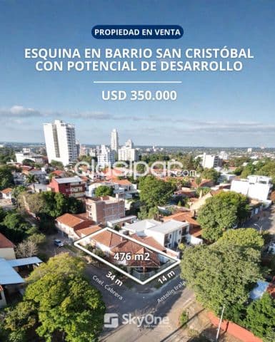 Propiedad en esquina en san cristobal