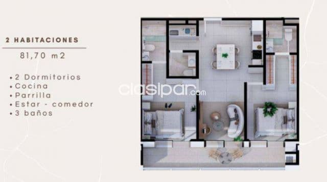 Departamento 2 dorm en Altea Tower Las Lomas Asuncion