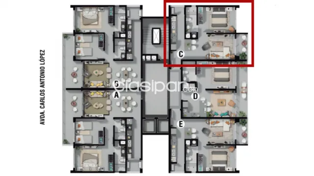🔴 en venta departamento de 1 dormitorio en edificio habitalis sajonia de Asunción 🔴, foto 5