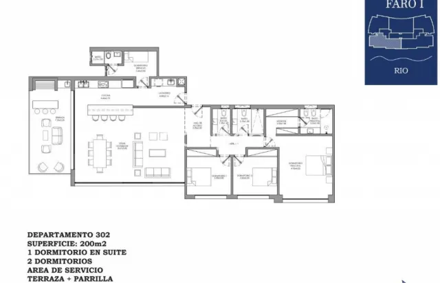 Departamento de 3 habitaciones de lujo | condominio náutico pueblo del río, foto 5