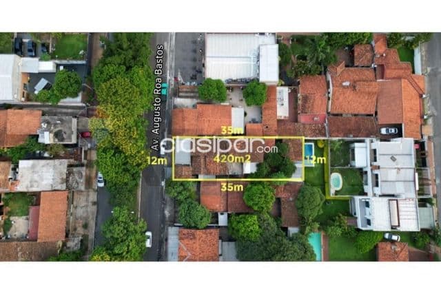 Terreno con casa en lambare sobre avenida
