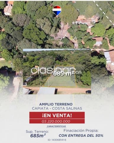 Terreno costa salinas, capiata