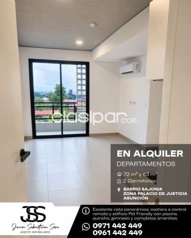 Sajonia, edificio a estrenar: Departamento de 2 dormitorios de 72 y otro de 63 m²