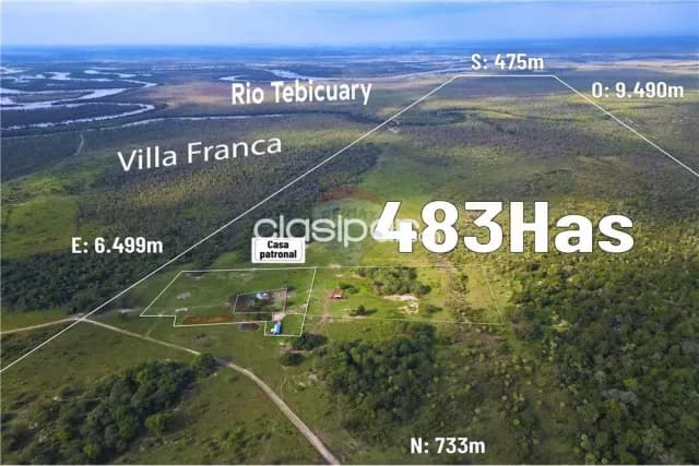 Estancia 483 hectareas en villa franca-ñeembucu a 10 km del centro, foto 2