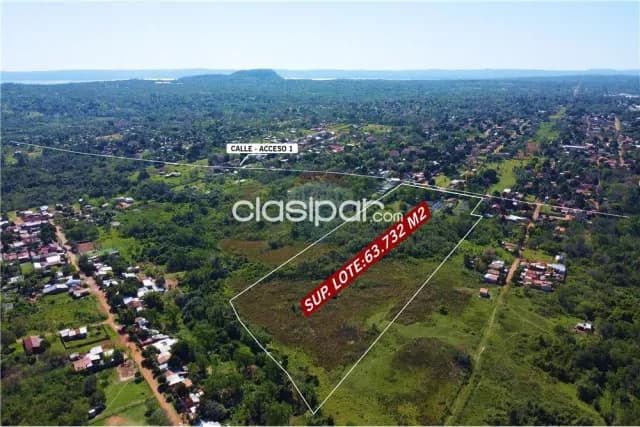 Terreno 6,3 hectareas en itaugua c/ frente 120 mtrs s/asfaltada sta,rosa ideal todo, foto 2