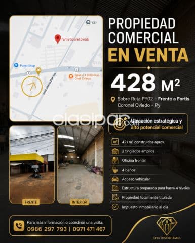 EN VENTA - Propiedad comercial con 2 tinglados amplios sobre Ruta PY02 – Frente a Fortis, foto 1