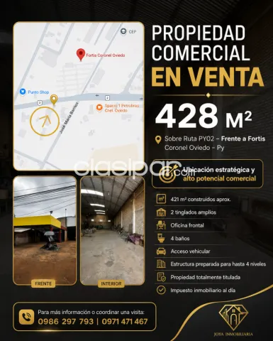 EN VENTA - Propiedad comercial con 2 tinglados amplios sobre Ruta PY02 – Frente a Fortis, foto 2