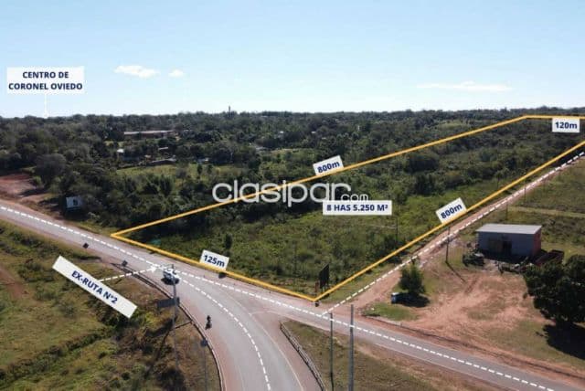 Estratégico y amplio terreno de 8.5 há en coronel oviedo, sobre ruta py02