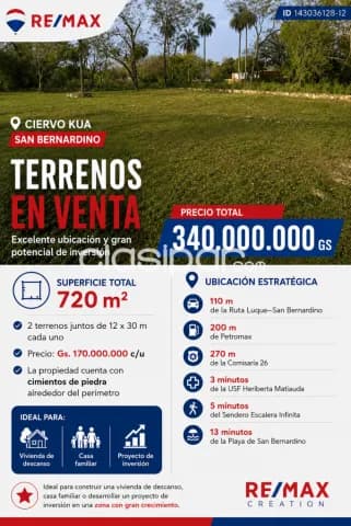 Terreno San Bernardino- Ciervo kua a una cuadra de la ruta Luque-sanber, foto 2