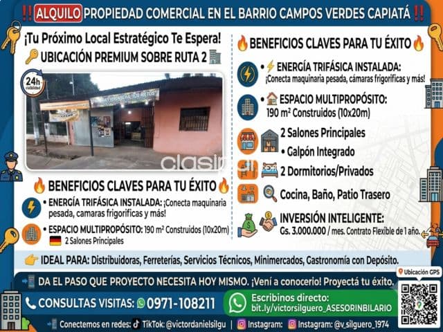 Propiedad comercial barrio campos verdes capiata, foto 1