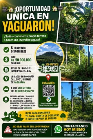 6 terrenos en yaguarón, foto 1