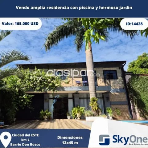 amplia casa con piscina y hermoso jardín EN KM7, CDE, foto 4