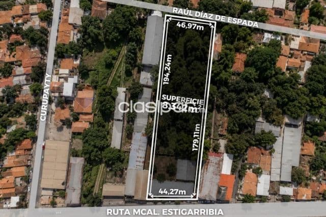 Amplio terreno sobre avenida mariscal estigarribia