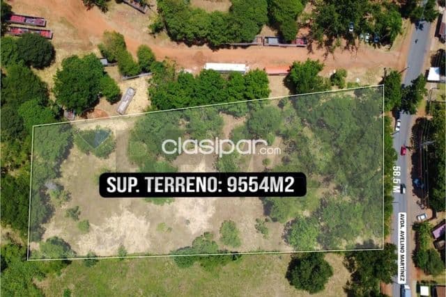 Avelino martinez, barcequillo/ San Lorenzo: 9.500 m2, s/ ruta, p/ grandes emprendimientos