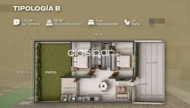 Casa en Luque - barrio cerrado arandu 2 dormitorios, foto 2