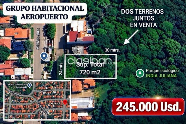 Amplio terreno en grupo habitacional aeropuerto