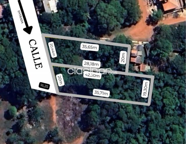 dos terrenos en Loma Merlo, Luque. 1200 m2 en total