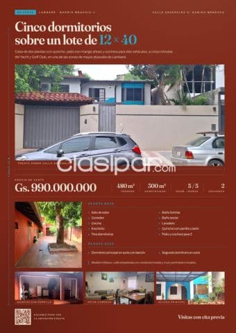 Casa de 2 plantas, 5 dormitorios y 4 baños - zona yacht club - mbachio II