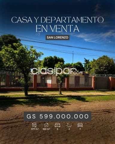 En venta casa mas departamento en San Lorenzo, foto 1
