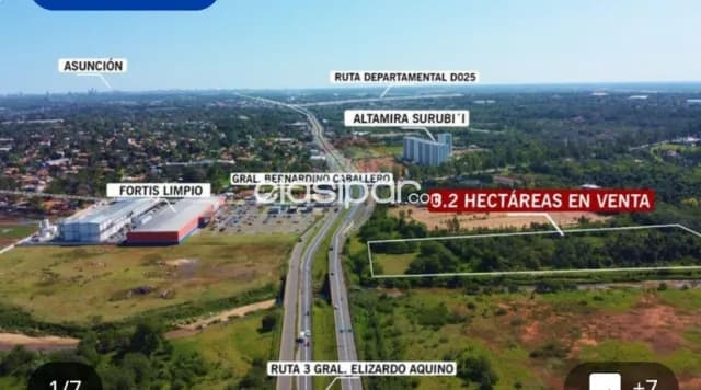 Unico terreno 3,2 hectáreas frente a fortis Mariano Roque Alonso s/ruta gral.aquino, foto 4