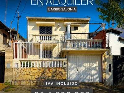 Alquilo amplia casa en Barrio Sajonia, ideal para oficina
