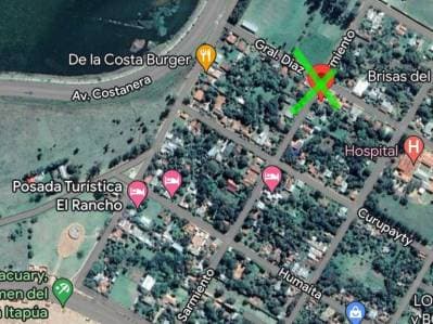 Vendo 400 m2 a un paso de la playa en carmen del paraná
