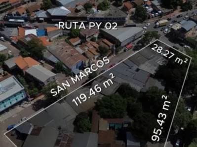 Gran Terreno en venta sobre ruta 2 San Lorenzo 5922 m2