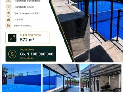 En venta | complejo de canchas de pádel en Lambaré