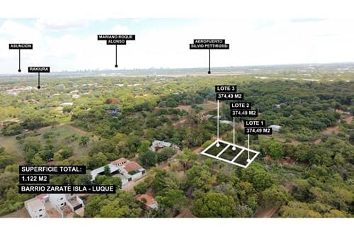 Vendo terreno de 1.122 m2 en zarate isla - Luque