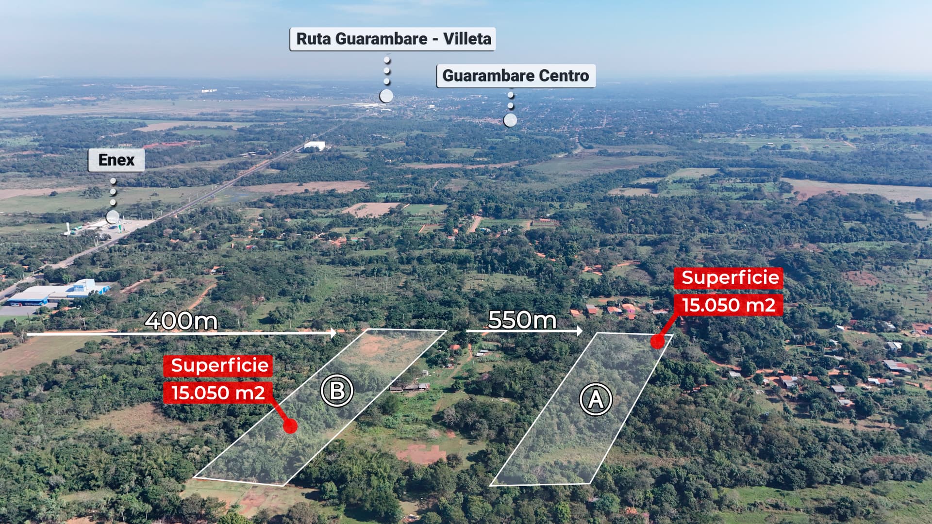 En Venta!!! 2 Terrenos Amplios En Villeta - Zona Industrial