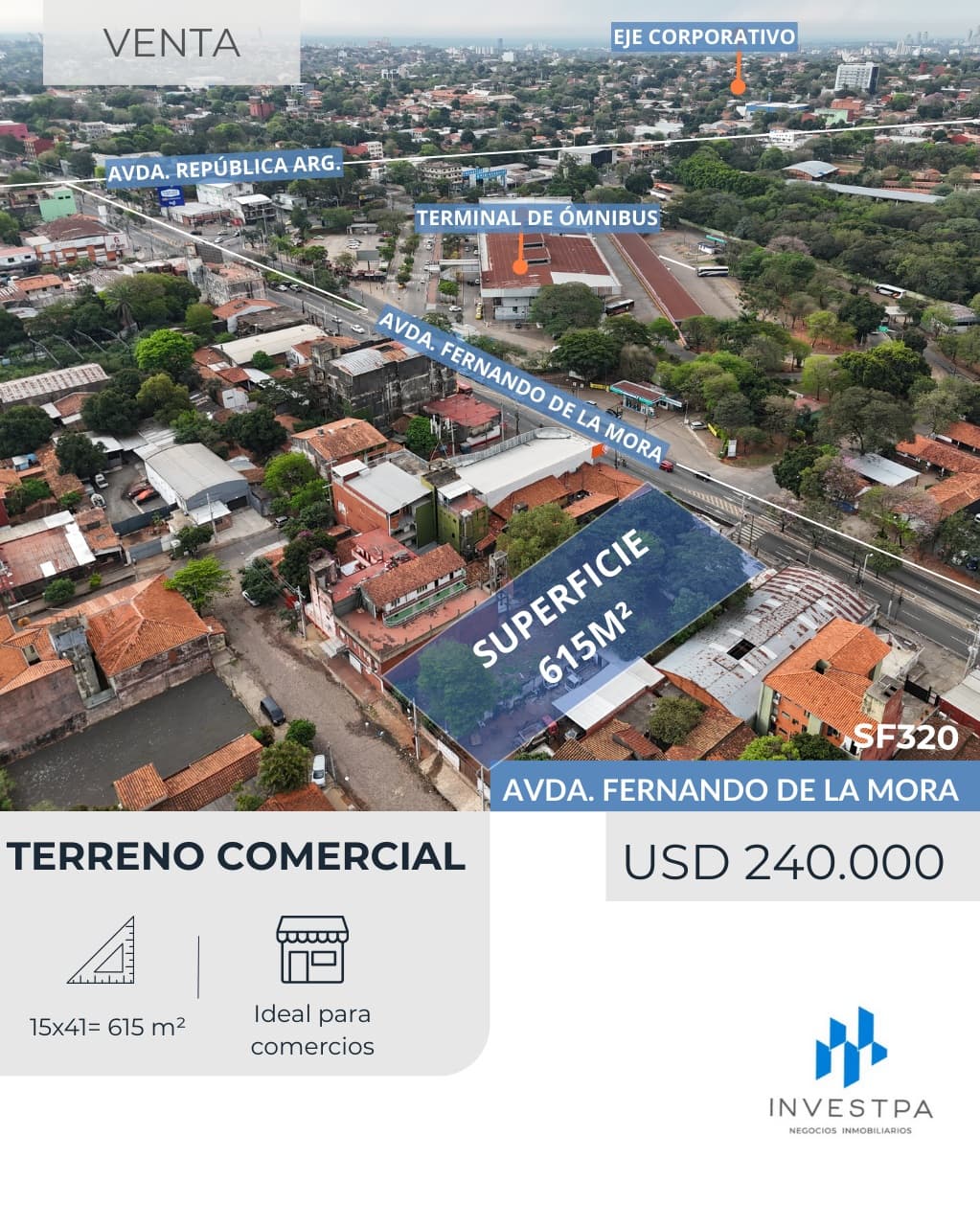 Venta de terreno comercial en Barrio Terminal de Asunción