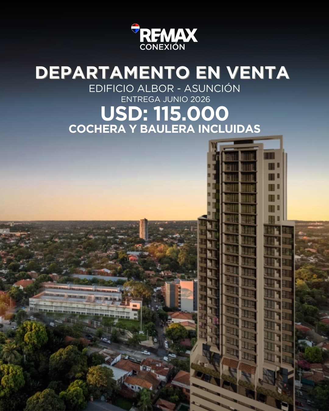 Venta departamento 1 dormitorio 70,19 m² | edificio albor, Asunción