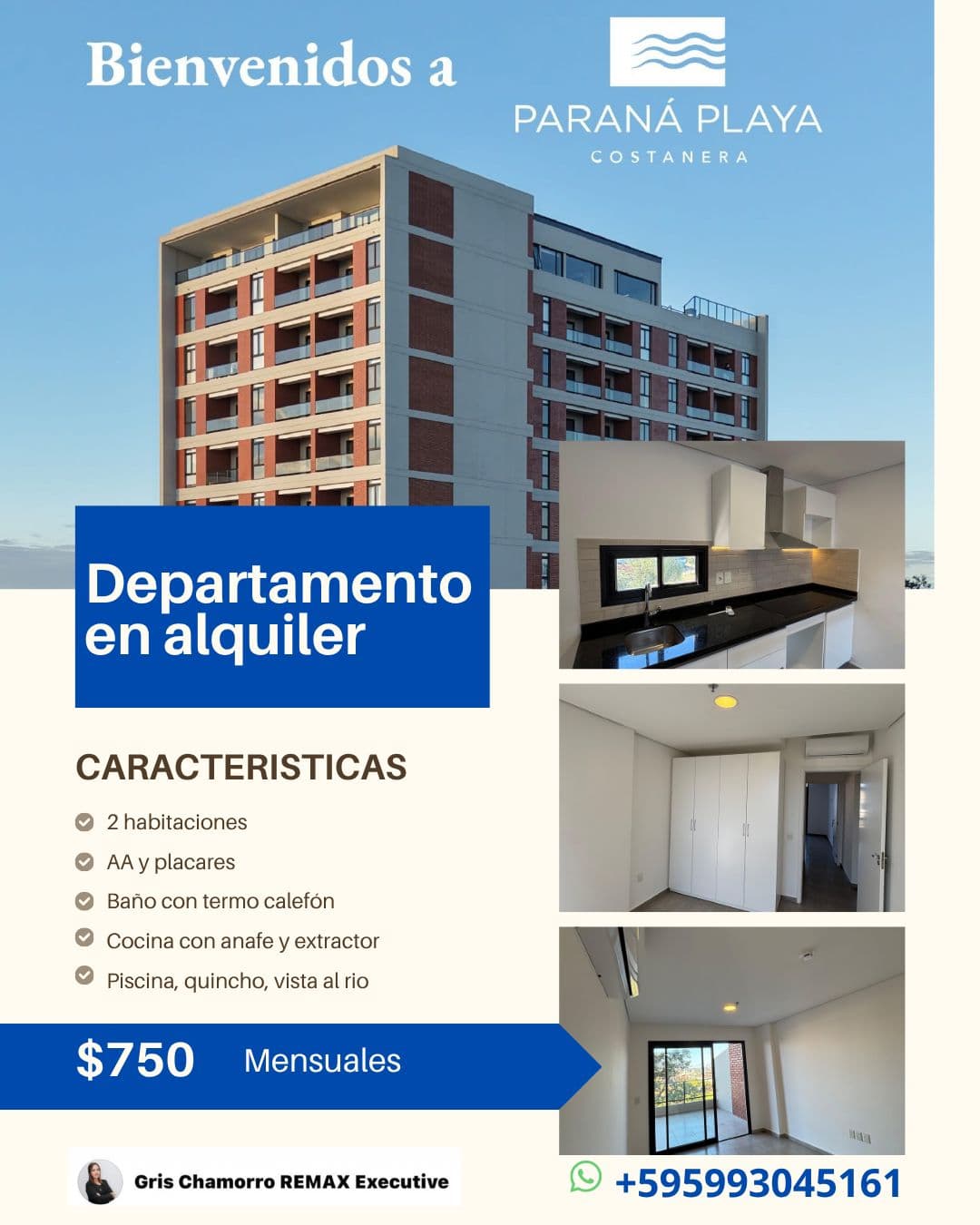 Alquilo departamento mensual en encarnacion