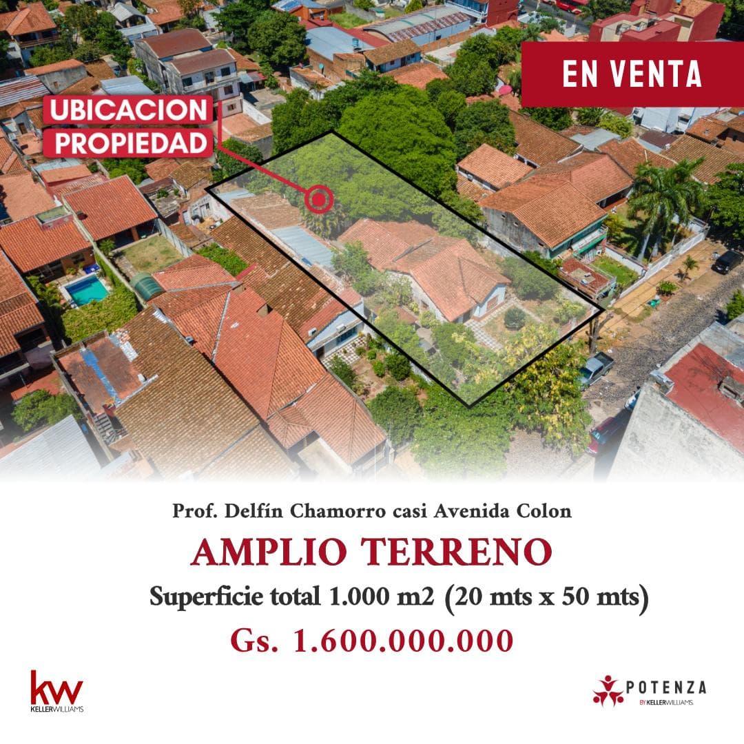 Amplio Terreno en Venta Barrio Tacumbu