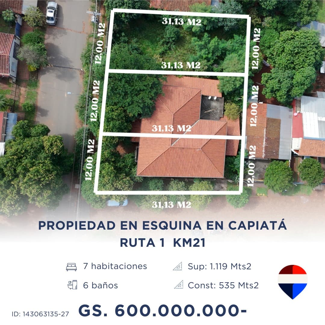 Casa en esquina en Capiata