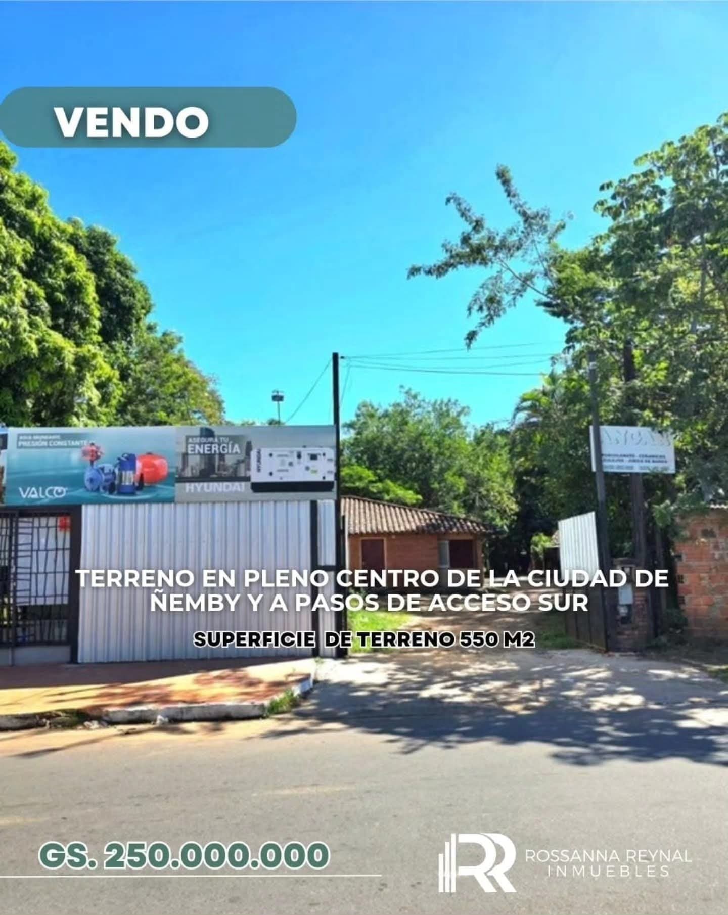 Vendo terreno en pleno centro de la ciudad de Ñemby y a pasos de acceso sur