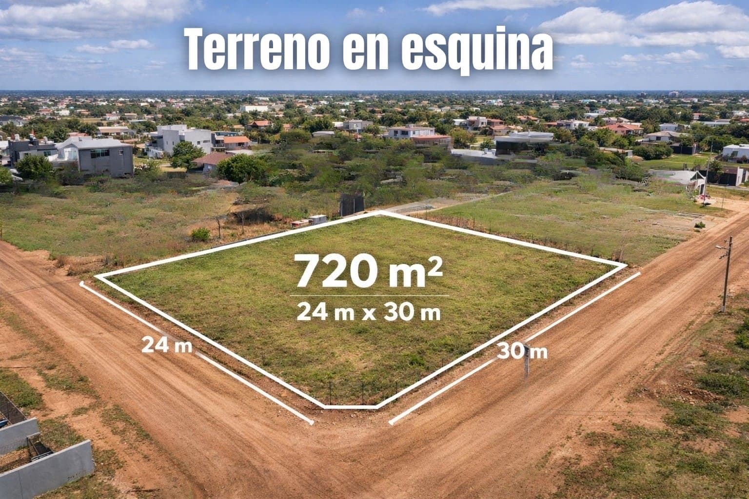 Terreno en esquina en limpio en venta alp