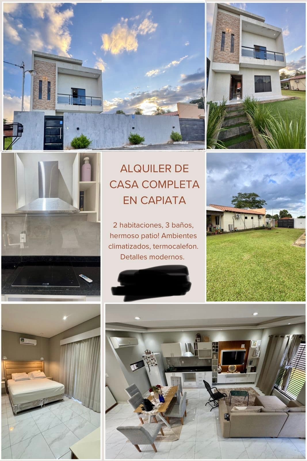 Alquilo hermosa casa en capiata