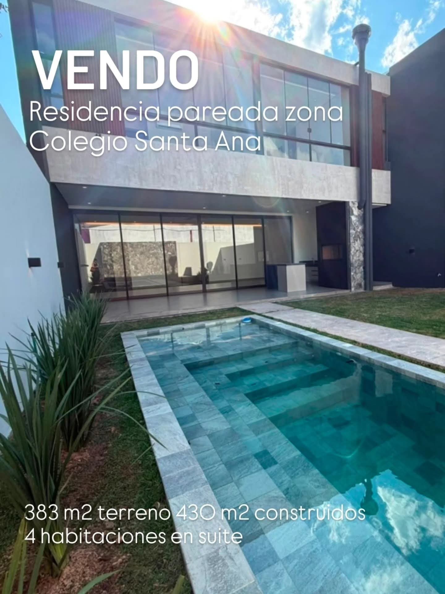 Vendo residencia pareada zona colegio santa ana